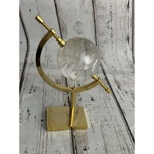Brass Caliper with Crystal? Ball Vintage Table Décor